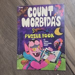 Count Morbida’s Dynamite Kids Puzzle Book Vintage Horror Halloween Decor 1977